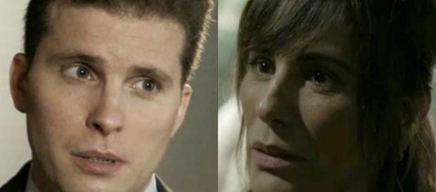 Duda/Elizabeth se descuida e Patrick descobre o seu segredo em O Outro Lado do Paraíso (Foto: TV Globo) Duda/Elizabeth se descuida e Patrick descobre o seu segredo em O Outro Lado do Paraíso (Foto: TV Globo)