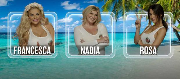 Isola dei Famosi: chi sarà eliminata tra Francesca Cipriani, Nadia Rinaldi e Rosa Perrotta? Isola dei Famosi: chi sarà eliminata tra Francesca Cipriani, Nadia Rinaldi e Rosa Perrotta?
