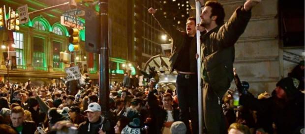 Los fanáticos de los Eagles de Filadelfia se sublevan al ganar el Super Bowl LII Los fanáticos de los Eagles de Filadelfia se sublevan al ganar el Super Bowl LII