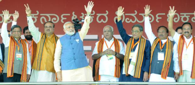 Modi addresses a mega rally in Bengaluru- (Image : Deccan Herald/Youtube) Modi addresses a mega rally in Bengaluru- (Image : Deccan Herald/Youtube)