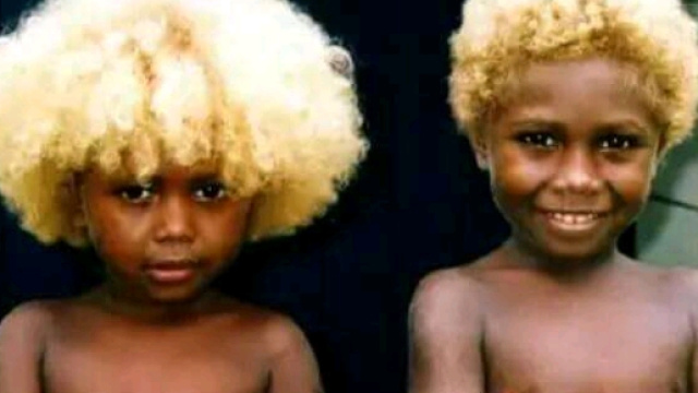 Les Salomoniens, unique peuple noir aux cheveux blonds (crédit photo : Google images)