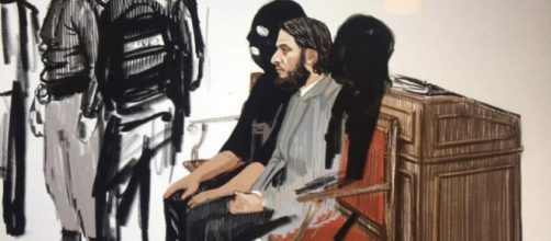 Bruxelles, ecco il ritratto fatto ad Abdeslam durante il processo.