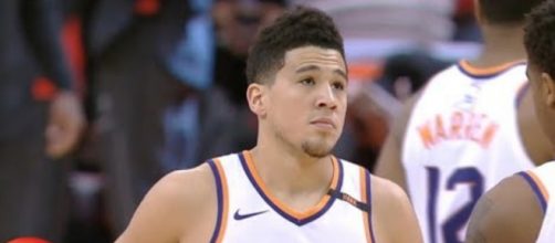 The Cavs reportedly covet Devin Booker of the Phoenix Suns. - [image credit: MLG Highlights / YouTube screencap]