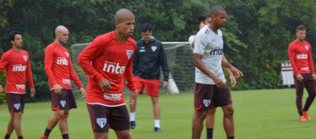Marquinhos Cipriano em treinamento no CT da Barra Funda Marquinhos Cipriano em treinamento no CT da Barra Funda