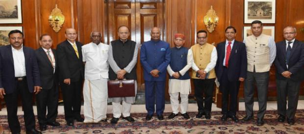 Union Minister for Finance Arun Jaitley and his team presented the General Budget to President Ram Nath Kovind (Image: NDTV Youtube screencap) Union Minister for Finance Arun Jaitley and his team presented the General Budget to President Ram Nath Kovind (Image: NDTV Youtube screencap)