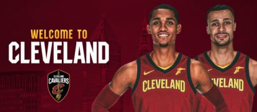 Jordan Clarkson and Larry Nance Jr. have been traded to the Cavs. [image source: Cavs channel/Youtube screenshot]