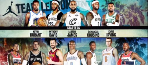 Team Lebron is going to look a bit different when the All Star game actually happens. [Image via NBA / YouTube Screencap]