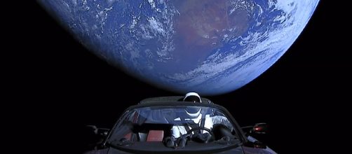 Tesla in space [image courtesy SpaceX/Wikipedia]