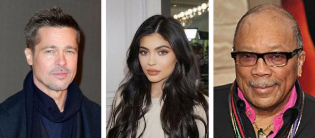 Brad Pitt, Kylie Jenner et Travis Scott et Quincy Jones. Brad Pitt, Kylie Jenner et Travis Scott et Quincy Jones.