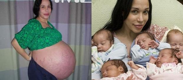 Conheça a mulher que teve 8 filhos de uma única vez Conheça a mulher que teve 8 filhos de uma única vez