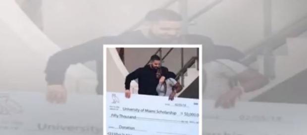 Drake shoots video at miami school and donates scholarship - Image credit - Top 24h News | YouTube Drake shoots video at miami school and donates scholarship - Image credit - Top 24h News | YouTube