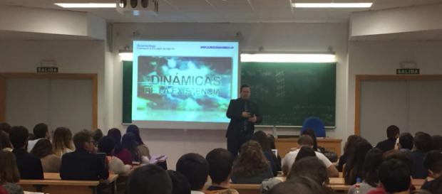 Lecturing on Scientology at the University of Seville, Spain Lecturing on Scientology at the University of Seville, Spain