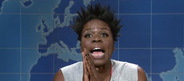 Leslie Jones continues to deal with racist attitudes. (Image via Saturday Night Live/YouTube screenshot). Leslie Jones continues to deal with racist attitudes. (Image via Saturday Night Live/YouTube screenshot).