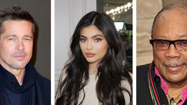 Brad Pitt, Kylie Jenner et Travis Scott et Quincy Jones.