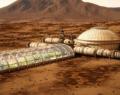 A group of volunteers rehearses in the desert to live on Mars