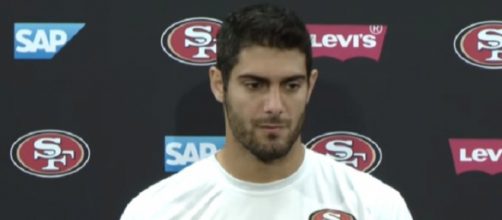 Jimmy Garoppolo went undefeated in his five starts this season (Image Credit: San Francisco 49ers/YouTube)