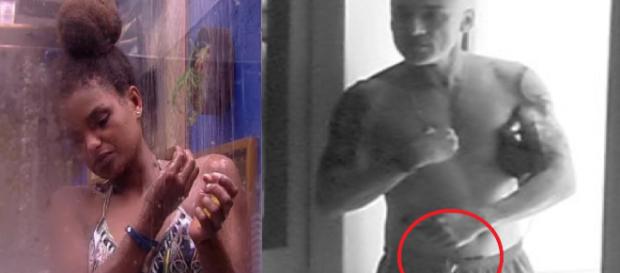 De acordo com participante, Ayrton estava olhando para ela durante banho. De acordo com participante, Ayrton estava olhando para ela durante banho.