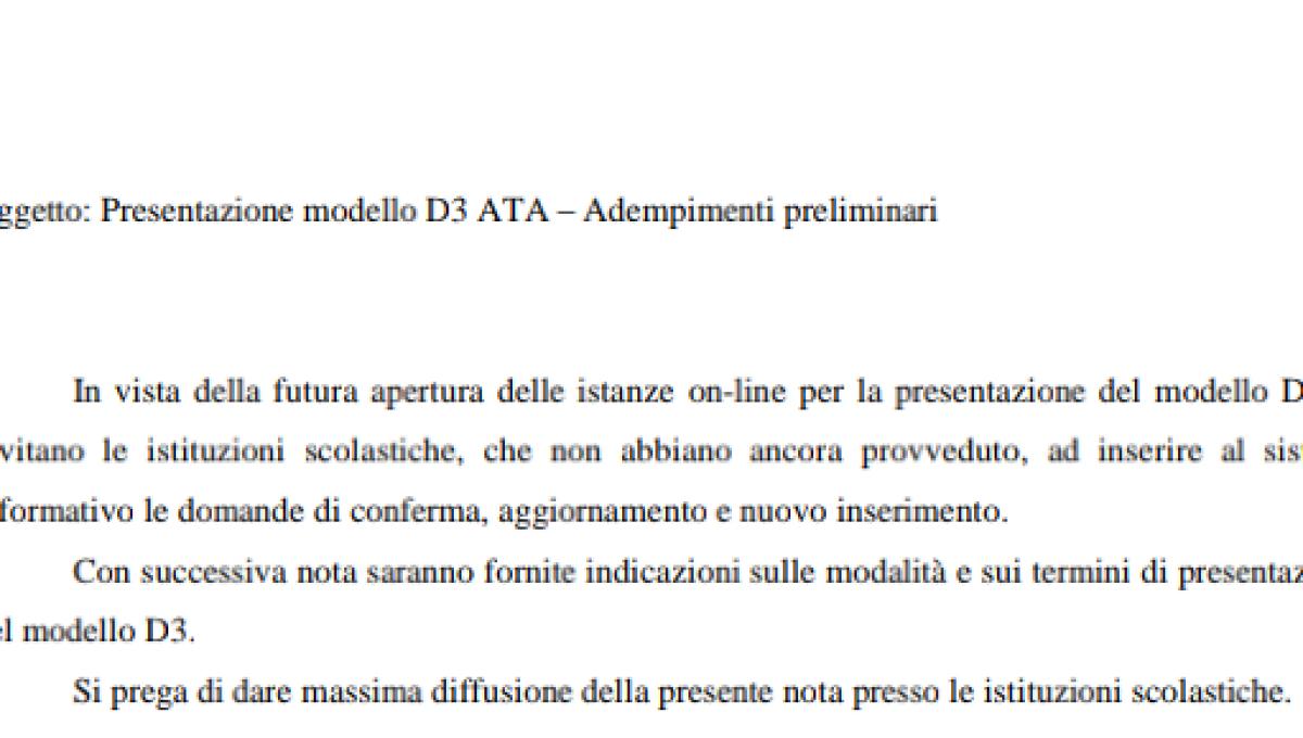 Iii Fascia Ata Arriva Conferma A Marzo Il Via Alla Scelta