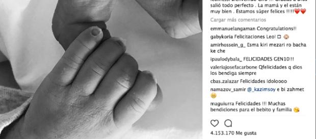 "Bienvenido Ciro!!! Gracias a Dios salió todo perfecto. la mamá y él están muy bien. Estamos súper felices !!!!!", publicó Messi. "Bienvenido Ciro!!! Gracias a Dios salió todo perfecto. la mamá y él están muy bien. Estamos súper felices !!!!!", publicó Messi.