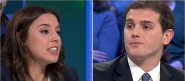 Irene Montero y Albert Rivera en imagen Irene Montero y Albert Rivera en imagen