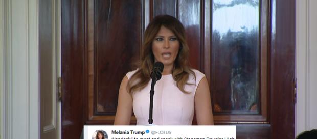Melania Trump on Twitter, via YouTube Melania Trump on Twitter, via YouTube