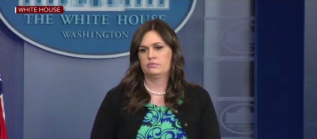 Sarah Huckabee Sanders at the White House, via Twitter Sarah Huckabee Sanders at the White House, via Twitter