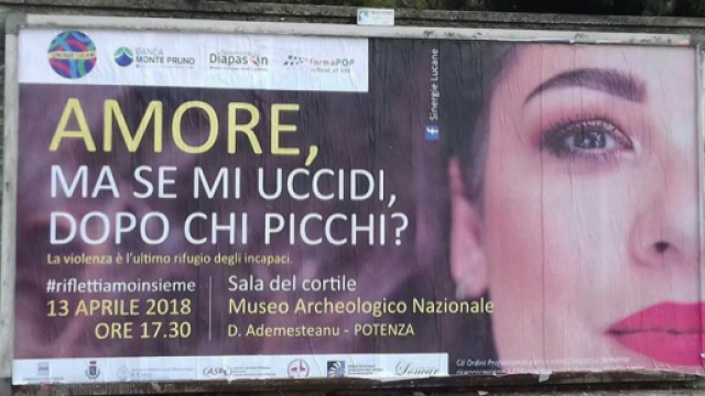 Il manifesto della discordia apparso nella citt&agrave; di Potenza