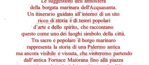 Itinerario di Acqua Santa previsto per domenica 18 marzo