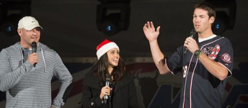 Meghan Markle in a show for U.S. service members and their families in Spain (Image credit - Myles Cullen, Wikimedia Commons)