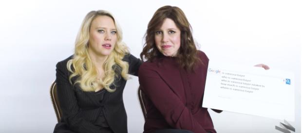 Vanessa Bayer answers web-searched questions with Kate McKinnon. - [Image source: Wired / YouTube screenshot) Vanessa Bayer answers web-searched questions with Kate McKinnon. - [Image source: Wired / YouTube screenshot)