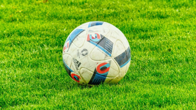 Pallone di calcio su erba, campionato