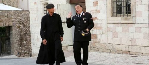 Una scena di una puntata di "Don Matteo"