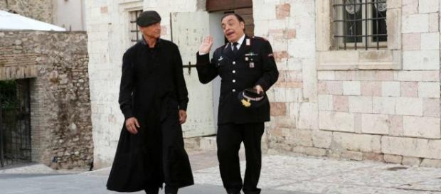 Una scena di una puntata di "Don Matteo" Una scena di una puntata di "Don Matteo"
