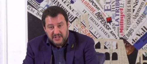 Matteo Salvini presso la sede della Stampa Estera