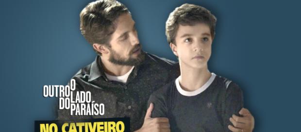 Tomaz passa maus bocados nas mãos do homem que chamava de 'pai'. (IReprodução/Minha TV - Montagem/Telma Myrbach) Tomaz passa maus bocados nas mãos do homem que chamava de 'pai'. (IReprodução/Minha TV - Montagem/Telma Myrbach)