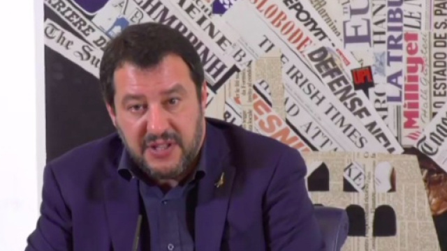 Matteo Salvini presso la sede della Stampa Estera