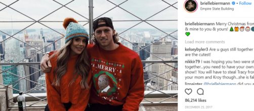 Brielle Biermann and boyfriend Michael Kopech during the holidays. - [Image: Instagram:Brielle Biermann]