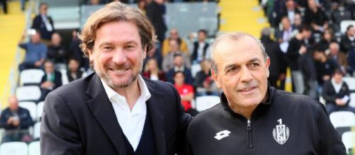 Nella foto della Lega B, Stroppa e Castori fotografati prima del match di andata