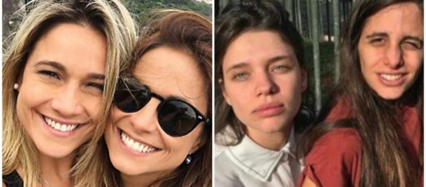 Elas formam um casal feliz e unido Elas formam um casal feliz e unido