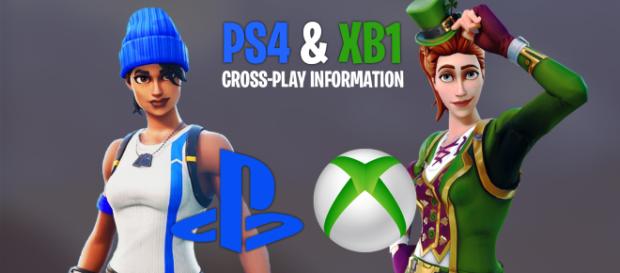 "Fortnite": PlayStation 4 and Xbox One cross-play update. Image Credit: Own work "Fortnite": PlayStation 4 and Xbox One cross-play update. Image Credit: Own work