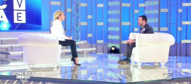 Matteo Salvini, leader della Lega a Domenica Live Matteo Salvini, leader della Lega a Domenica Live