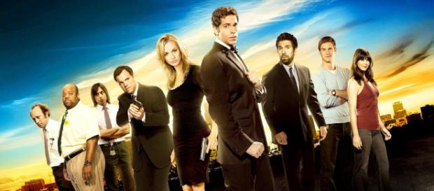 Una fotografía del elenco de Chuck. Una fotografía del elenco de Chuck.