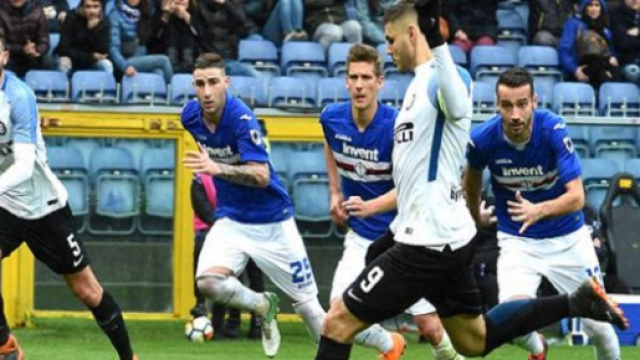 La rete di Icardi contro la Sampdoria su rigore