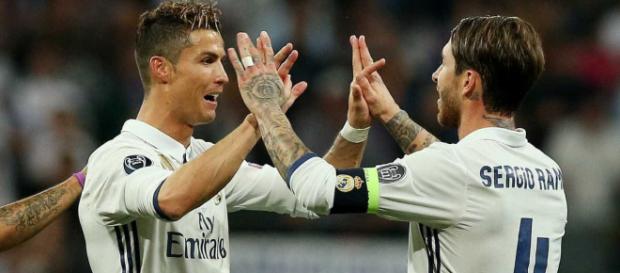 Cristiano Ronaldo com Sergio Ramos Cristiano Ronaldo com Sergio Ramos