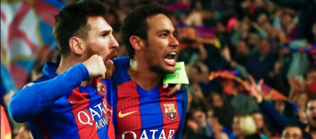 Leo Messi e Neymar jogaram juntos no Barcelona Leo Messi e Neymar jogaram juntos no Barcelona