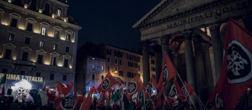 Casapound chiude la campagna elettorale a Roma, al Pantheon