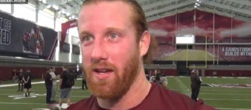 Hayden Hurst discusses his meeting with Belichick. [Image source: South Carolina Gamecocks/YouTube screenshot]