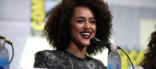 Nathalie Emmanuel answers questions about the script for season 8 of "Game of Thrones." - Gage Skidmore via Wikimedia Commons Nathalie Emmanuel answers questions about the script for season 8 of "Game of Thrones." - Gage Skidmore via Wikimedia Commons