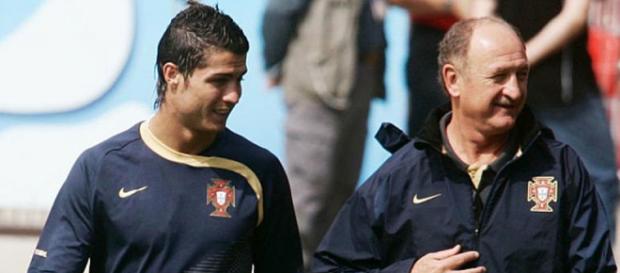 Scolari treinou Cristiano no início da carreira do craque na seleção portuguesa Scolari treinou Cristiano no início da carreira do craque na seleção portuguesa