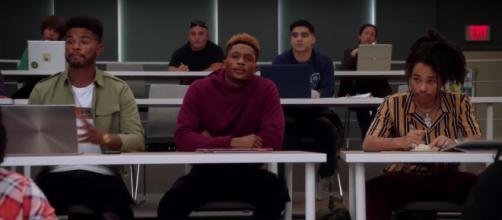 Aaron, Cash, and Luca discuss Zoey on the season finale of 'Grown-ish.' - [TV Promos / YouTube Screencap]